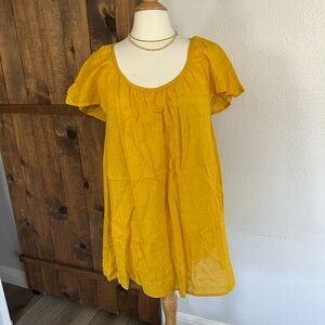 Yellow Women's Tunic Top from Anthropologie